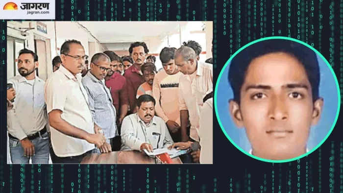 युवक की मृत्यु में आरोपितों की गिरफ्तारी की मांग को लेकर थाने पहुंचे लोग। जागरण