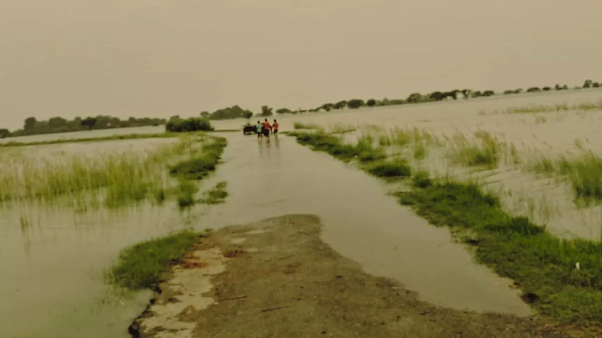 देवरिया में बाढ़ का कहर, खतरे के निशान से ऊपर बह रही सरयू नदी; महर्षि देवरहा बाबा आश्रम मार्ग का संपर्क टूटा