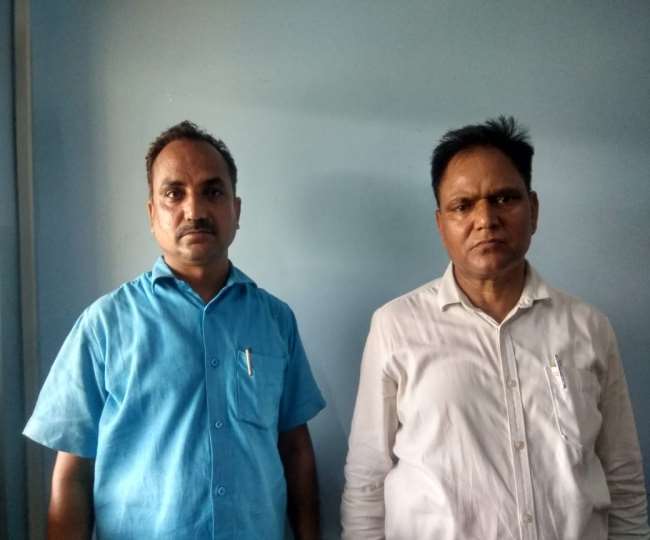 two arrested including the principal for getting the paper out of assistant teacher recruitment exam in prayagraj