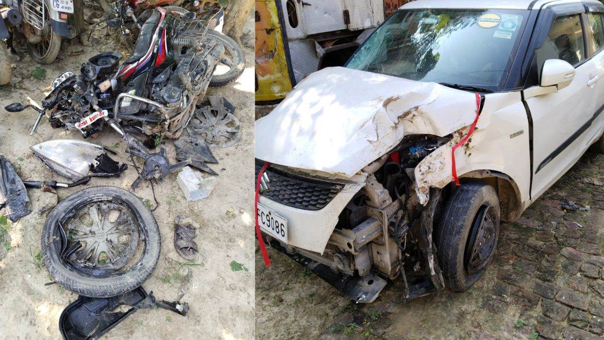 high speed car trampled three youths standing on side of road in ambedkarnagar