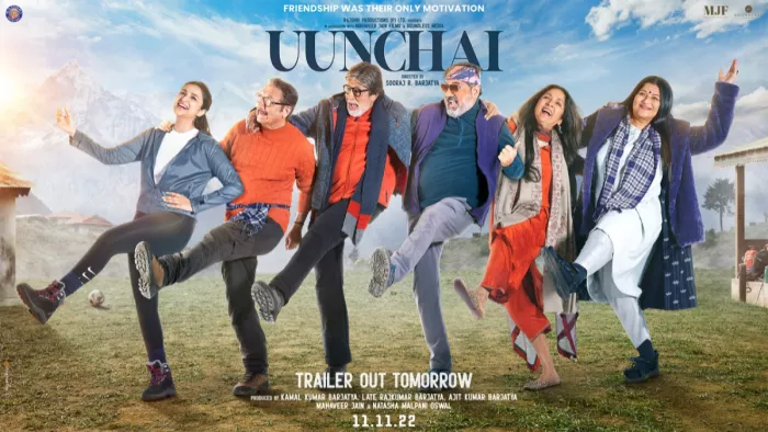 Before release trailer of Uunchai makers shared special poster of film star cast had fun together.