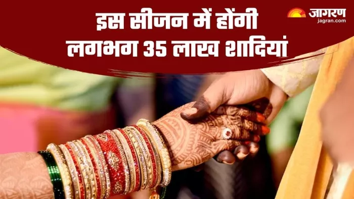 इस सीजन लगभग 35 लाख शादियों का अनुमान है।