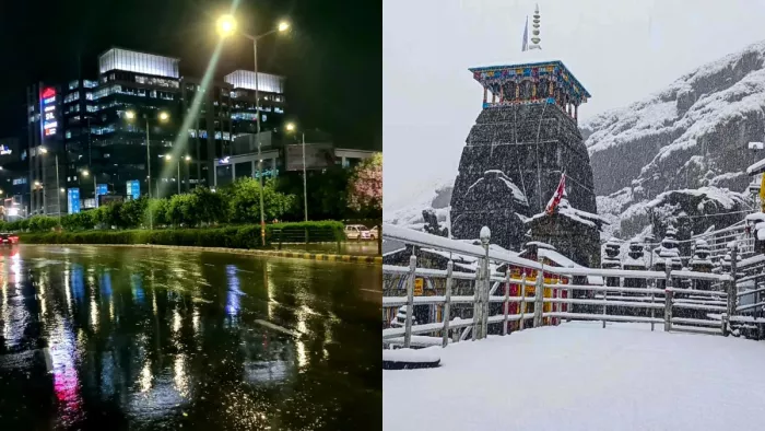 Weather Update: पर्वतीय राज्यों में बर्फबारी, मैदानी इलाकों में वर्षा; उत्तराखंड-हिमाचल और जम्मू-कश्मीर में लुढ़का पारा (फोटो एएनआई)