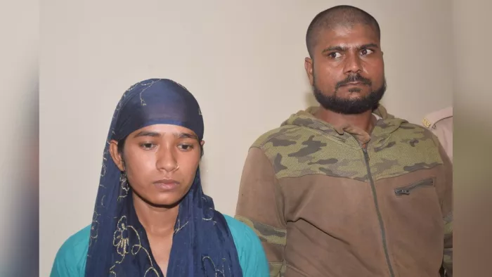 कांठ पुलिस द्वारा हत्यारोपित सुधा और लिटिल गिरफ्तार। जागरण