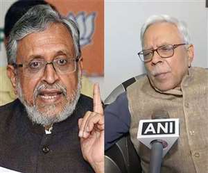 सुशील मोदी (फाइल तस्&zwj;वीर) एवं शिवानंद तिवारी (तस्&zwj;वीर: एएनआइ)