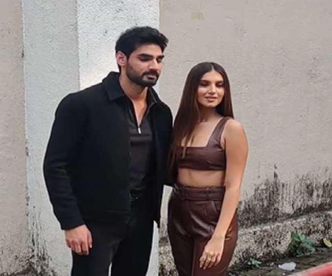 Ahan Shetty and Tara Sutaria started promotion of film 'Tadap'. photo source @manav.manglani instagram.