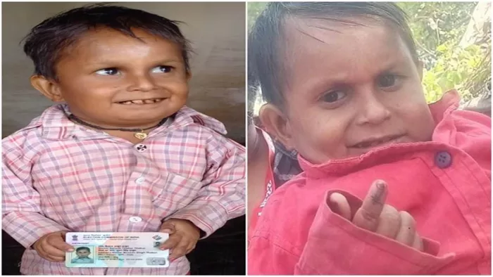 मध्य प्रदेश में 30 इंच के कैलाश ने पहली बार किया मतदान।