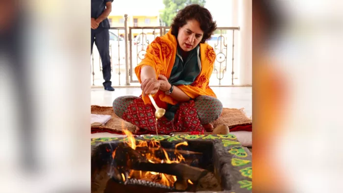 कांग्रेस महासचिव प्रियंका गांधी वाड्रा (फोटो: @INCRajasthan)