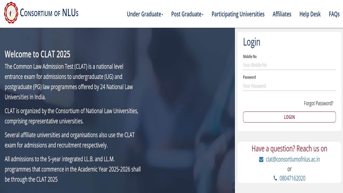 clat 2025 admit card out admit card released for common law admission test download from the link given here