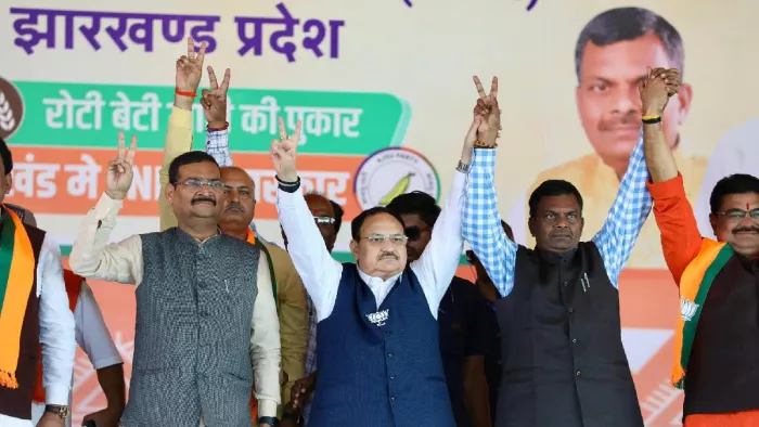 कुंडहित प्रखंड के धेनुकडीह मैदान में जेपी नड्डा की जनसभा