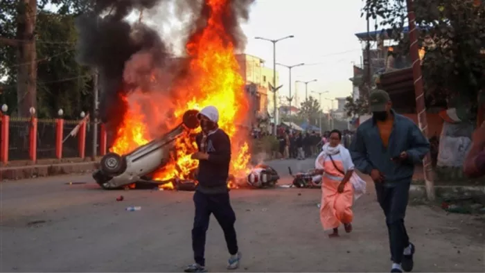 मणिपुर में हिंसा के बीच प्रदर्शनकारियों ने राज्य सरकार को दिया 24 घंटे का अल्टीमेटम (फोटो-सोशल मीडिया)