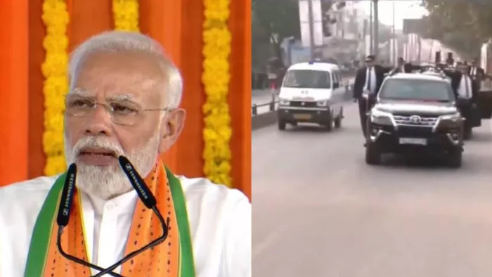 PM Modi in Varanasi : जब मोदी के काफिले के पीछे रह गई एंबुलेंस, सायरन सुनते ही…
