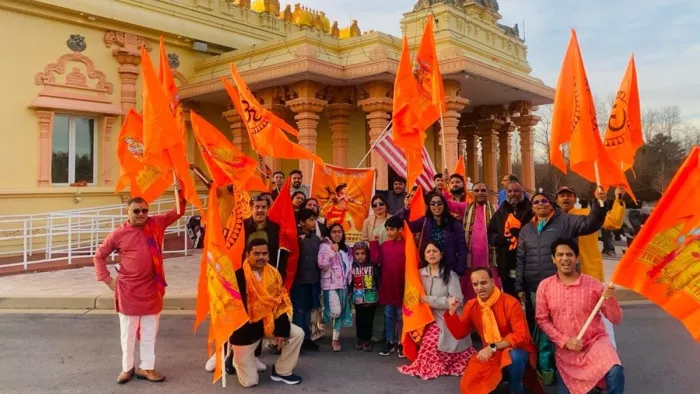 राम मंदिर के उपलक्ष्य में भारतवंशियों ने वाशिंगटन डीसी में निकाली रैली