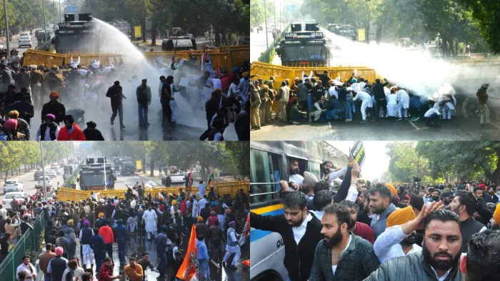 चंडीगढ़ में कानून-व्यवस्था को लेकर युथ कांग्रेस के कार्यकर्ताओं ने किया विरोध-प्रदर्शन