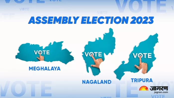 Assembly election 2023 Dates: मेघालय, त्रिपुरा और नगालैंड में आज होगा चुनाव की तारीखों का एलान (ग्राफिक्स जागरण)