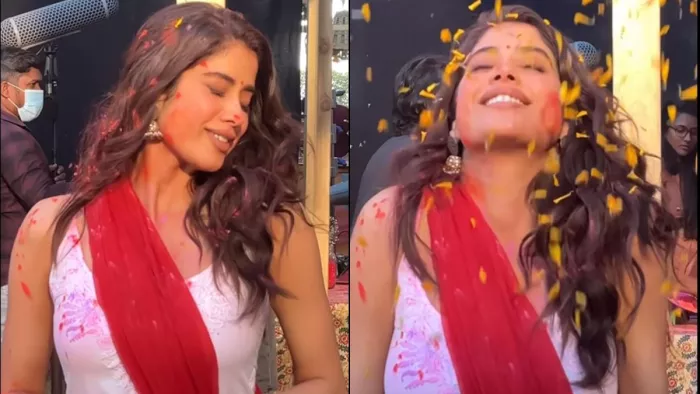 Janhvi Kapoor Holi Video: जाह्नवी कपूर फिल्म एक्ट्रेस है।