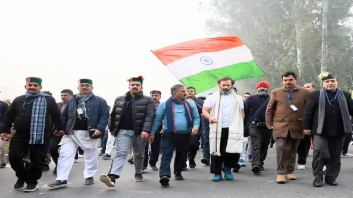 राहुल गांधी के नेतृत्व में भारत जोड़ो यात्रा हिमाचल पहुंची