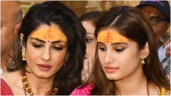 माथे पर त्रिपुंड लगाए सोमनाथ ज्योतिर्लिंग पहुंचीं रवीना टंडन, (Instagram Image)