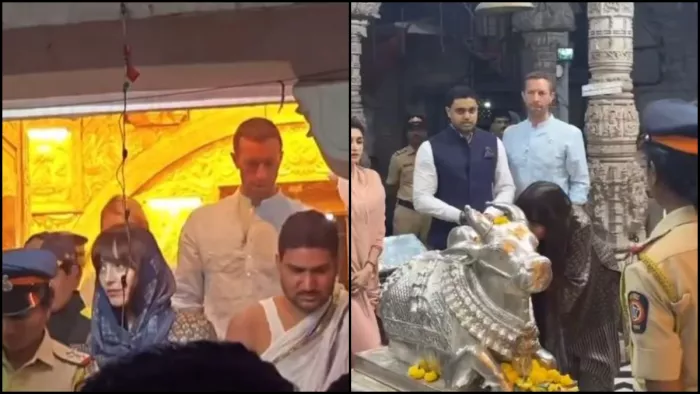 डकोटा मार्टिन ने ब्वॉयफ्रेंड क्रिस मार्टिन संग किए मंदिर के दर्शन। फोटो क्रेडिट- इंस्टाग्राम