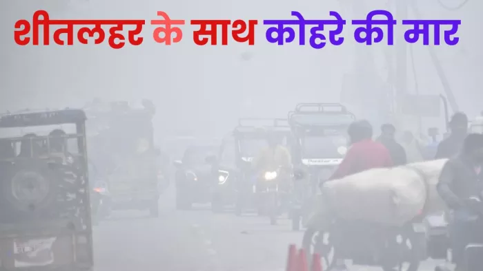 Weather Update: शनिवार को घना कोहरा छाने के कारण हेडलाइट जलाने के बाद भी वाहनों को रेंगना पड़ा। जागरण