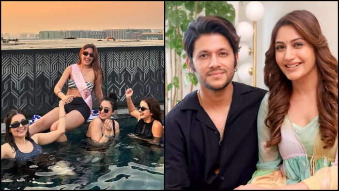 सुरभि चंदना ने शादी से पहले दोस्तों संग की पूल पार्टी। फोटो क्रेडिट- इंस्टाग्राम