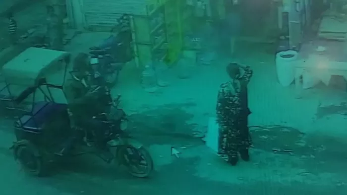 घटना की सीसीटीवी फुटेज। फोटो सौ.- जागरण