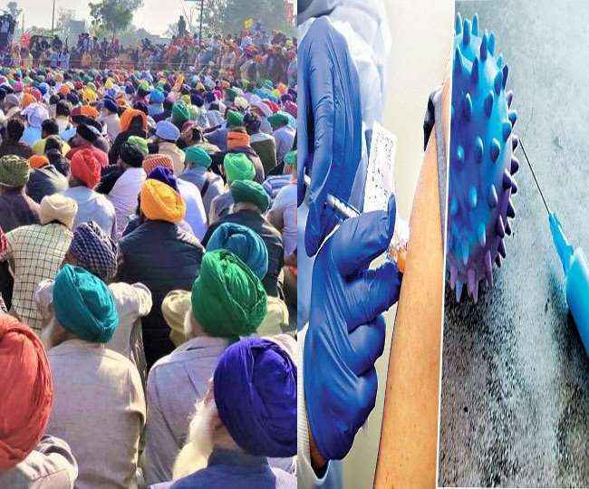 स्वास्थ्य विभाग के अधिकारियों का कहना है कि शिविर में बुधवार से ही आंदोलनकारियों का टीकाकरण शुरू हो गया है।