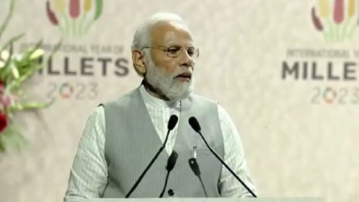 PM Modi LIVE: ग्लोबल मिलेट्स सम्मेलन में पीएम मोदी बोले, भारत में समग्र  विकास का माध्यम बन रहा 'श्री अन्न' - PM Narendra Modi at Pusa in New Delhi Global  Millets Shree