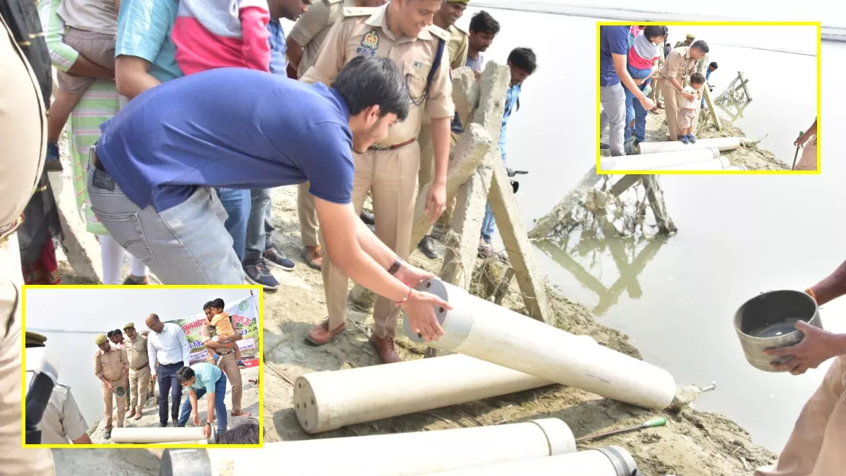 कुकरैल स्थित प्रजनन केंद्र से 120 घड़ियालों को लाकर नारायणी नदी में छोड़ा