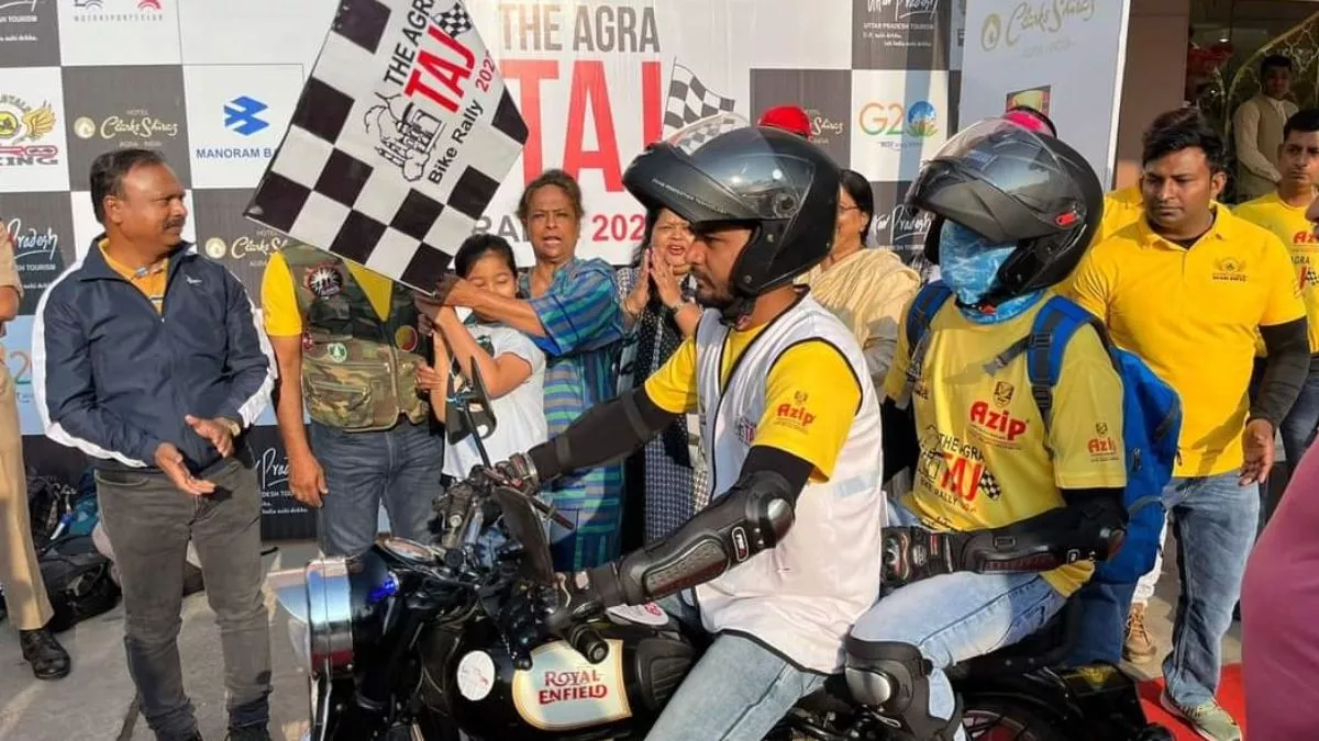 Agra News: रफ्तार और रोमांच की ताज रैली शुरू।