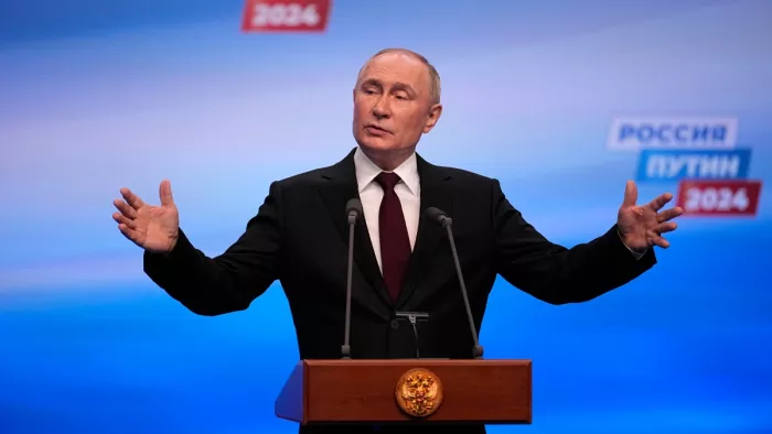 Russia Election 2024: व्लादिमीर पुतिन ने राष्ट्रपति चुनाव में एक बार फिर जीत हासिल की (फोटो एपी)