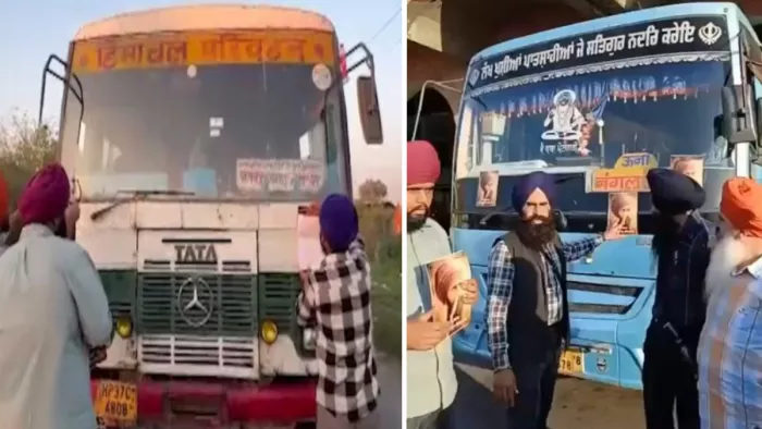 हिमाचल की बसों में लगाए गए भिंडरावाले के पोस्टर (फोटो- सोशल मीडिया)