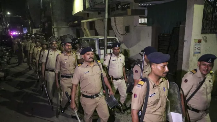 नागपुर के 10 थाना क्षेत्रों में अब भी कर्फ्यू। (फोटो- पीटीआई)