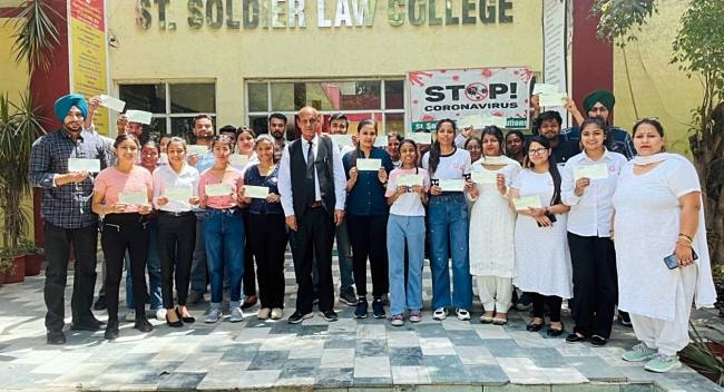 scholarships worth 182 lakhs distributed to the students of st soldier law college jalandhar