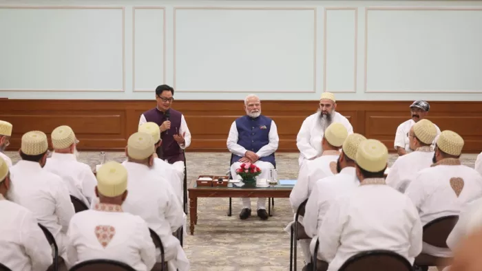 पीएम मोदी ने बोहरा समुदाय से की मुलाकात (फोटो सोर्स- सोशल मीडिया)