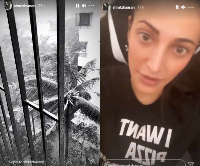 shruti haasan Share Scary Experience of Tauktae Cyclone My Windows May Fly  Off WATCH Video