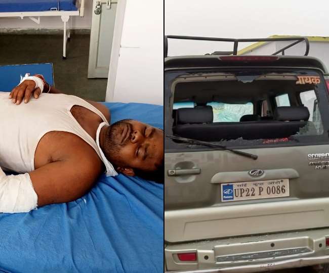 Rampur Mining Mafia : भाजपा विधायक राजबाला की टूटी गाड़ी और उनका घायल भांजा।