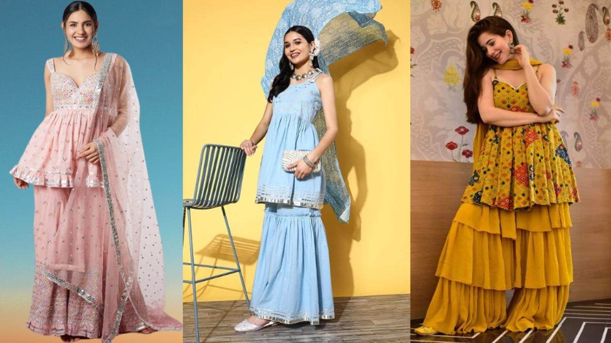 Best Sharara Suits: शादी या फंक्शन में लगाने हैं लटके-झटके तो इन शरारा सूट को करें स्टाइल, आज कल है ट्रेंड में