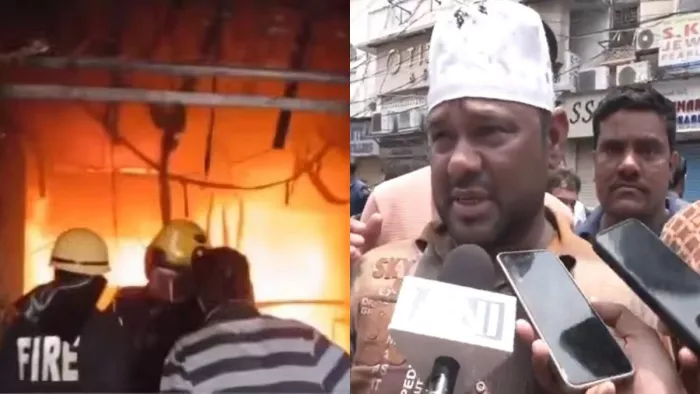 एक चश्मदीद ने बताया कि आग मुख्य रूप से इमारत के पिछले हिस्से में लगी थी।