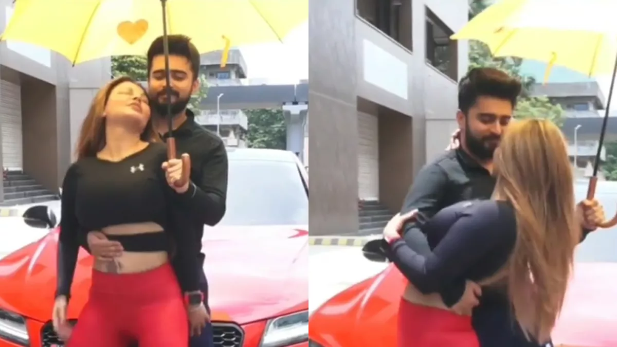 Rakhi Sawant Viral Video: छाते के नीचे राखी सावंत ने सड़क पर खड़े होकर की बॉयफ्रेंड संग ऐसी हरकत, यूजर्स ने कहा-बर्बाद हो जाओगे
