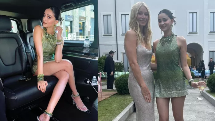 Ananya Panday posing with hollywood actress Gwyneth Paltrow
