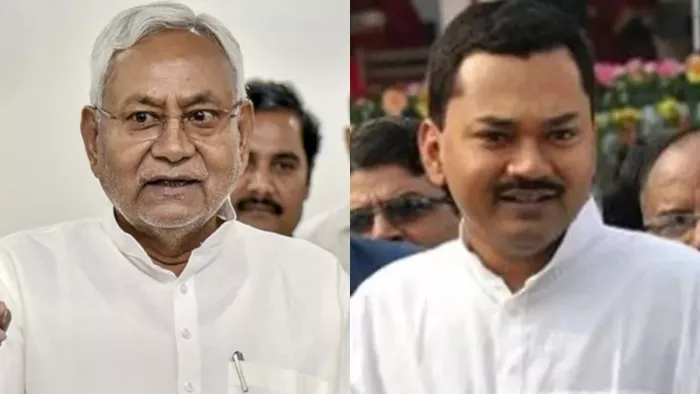 बिहार के मुख्यमंत्री नीतीश कुमार और उनके बेटे निशांत कुमार। (फाइल फोटो)