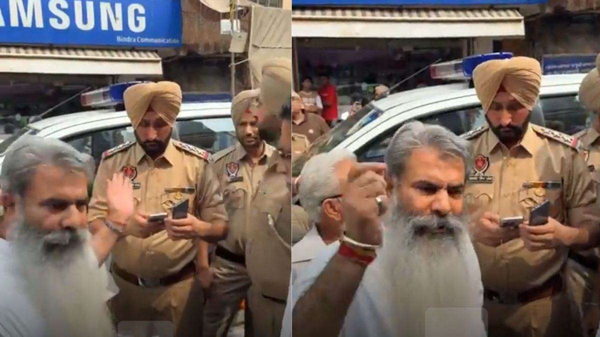 a day before the ludhiana by election congress candidate bharat bhushan ashu clashed with the police there was a lot of pushing and shoving