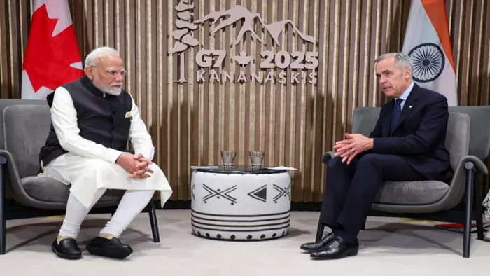 पीएम मोदी और मार्क कार्नी के बीच हुई द्विपक्षीय बैठक (फोटो- एक्स)