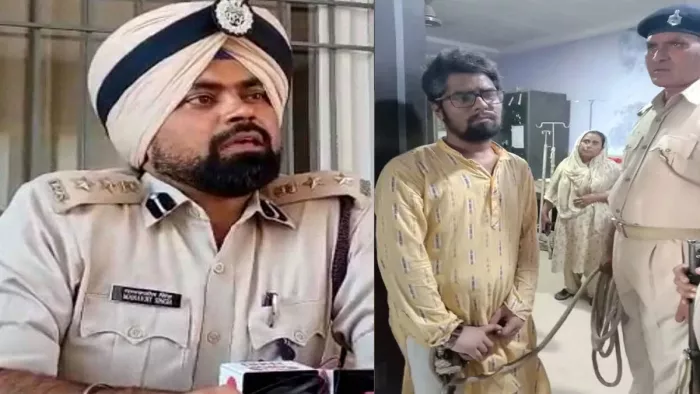 Patna Terror Mission: एसएसपी एमएस ढिल्लो एवं गिरफ्तार आतंकी। तस्वीरें: जागरण।