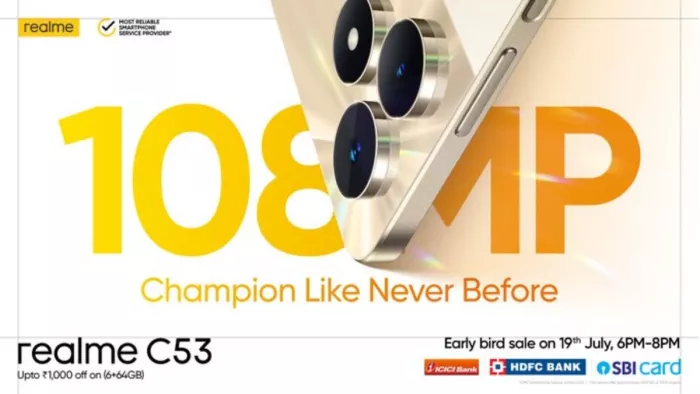 Realme C53 Launching on 19 july 2023 in india With 5000mAh battery and 108MP camera