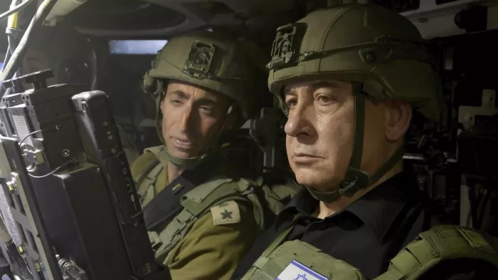 रफाह के नजदीक गाजा के दक्षिणी भाग में पहुंचे पीएम नेतन्याहू। फोटोः @netanyahu