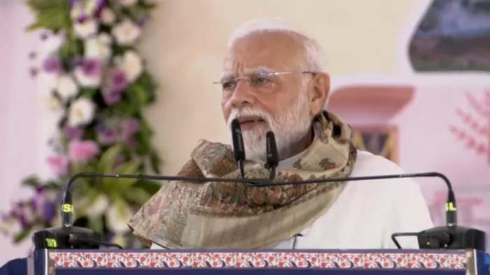 मोतिहारी में सभा को संबोधित करते पीएम मोदी। सौ. इंटरनेट मीडिया