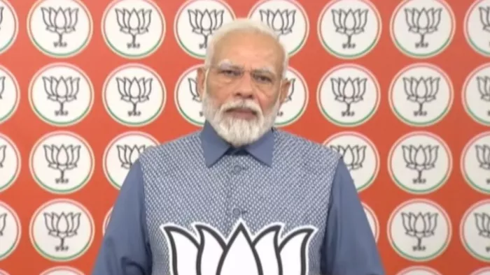 क्षेत्रीय पंचायती राज परिषद में पीएम मोदी का संबोधन (फोटो, बीजेपी ट्विटर)