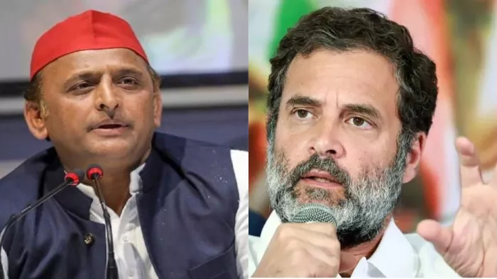 सपा मुखिया अखिलेश यादव व कांग्रेस नेता राहुल गांधी (फाइल फोटो)